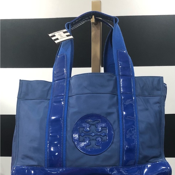 Tory Burch Nylon/Patent Leather Tote - Picture 1 of 11